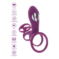 happiness TOYJOY Étui pénien vibrant Halo Halo C-Ring Happiness 7cm Violet